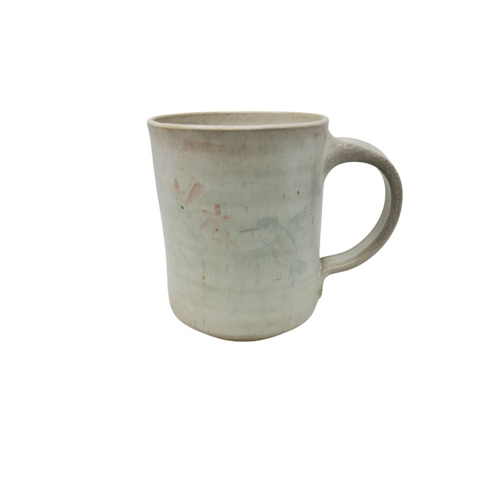 Vintage Signed CA Hand Made Faint Bird Design 10oz Mug